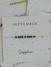 Load image into Gallery viewer, Birthstone Beaded Carded Bracelet
