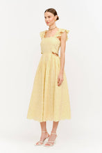Load image into Gallery viewer, Fleur Butter Yellow Midi Dress
