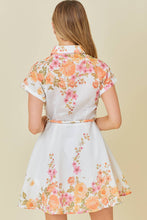 Load image into Gallery viewer, The Lyon Floral Print Waist Tie Mini Dress
