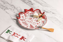 Load image into Gallery viewer, Red Bow Toile Cookie Plate
