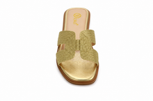 Load image into Gallery viewer, Grecian Goddess Gold Flat Sandals
