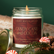 Load image into Gallery viewer, Candy Cane &amp; Cocoa Soy Candle
