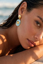 Load image into Gallery viewer, Glenda Light Blue Drop Earrings
