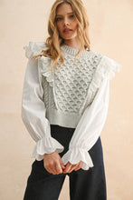 Load image into Gallery viewer, Ruffled Trimmed Sweater Blouse Top
