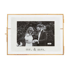 Load image into Gallery viewer, Mr. &amp; Mrs. Wedding Glass Picture Frame
