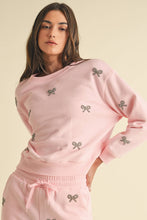 Load image into Gallery viewer, Crystal Bow Cotton Pullover
