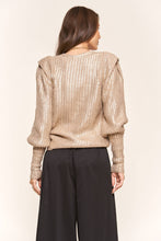 Load image into Gallery viewer, Golden Shoulder Pad Button Down Cardigan

