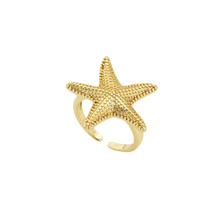 Load image into Gallery viewer, Gold Starfish Ring
