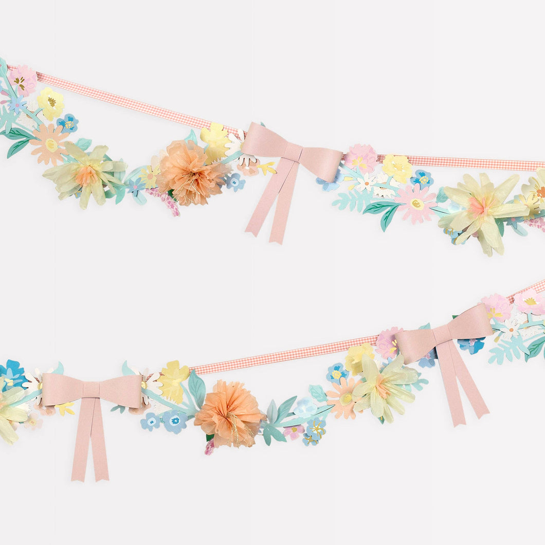 Flower & Bow Garden Party Garland