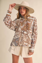 Load image into Gallery viewer, Patchwork Lace Trim Blouse Top
