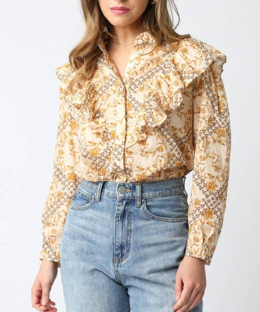Belle Ruffled Long Sleeve Shirt