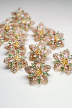 Load image into Gallery viewer, Lotus Bloom Crystal Statement Studs

