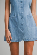 Load image into Gallery viewer, The Southampton Social Mini Denim Dress
