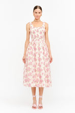Load image into Gallery viewer, Janice Pink Floral Midi Dress
