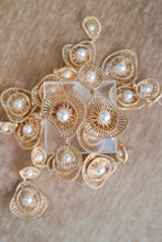 Load image into Gallery viewer, Gold Seaside Pearl Drop Statement Earrings
