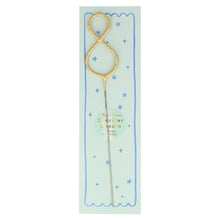 Load image into Gallery viewer, Gold Sparkler Numbers Candles
