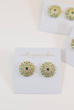 Load image into Gallery viewer, Dahlia Bloom Crystal Statement Studs
