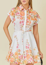 Load image into Gallery viewer, The Lyon Floral Print Waist Tie Mini Dress
