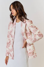 Load image into Gallery viewer, Dusty Rose Textured Floral Blazer
