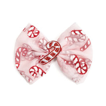 Load image into Gallery viewer, Candy Cane Confetti Tulle Hair Bow Clip
