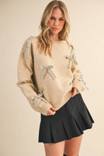 Load image into Gallery viewer, Pretty Little Striped Bow Sweater
