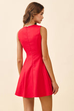 Load image into Gallery viewer, Fit &amp; Flare Front Triple Bow Accent Dress
