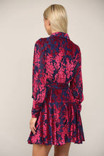 Load image into Gallery viewer, Floral Burnout Velvet Wrap Dress
