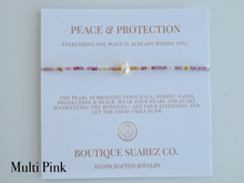 Load image into Gallery viewer, Rena Pearl Peace &amp; Protection Carded Bracelet
