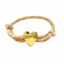 Load image into Gallery viewer, Golden Heart Rope Bracelet
