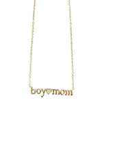 Load image into Gallery viewer, Boy Mom CZ Gold Necklace
