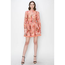 Load image into Gallery viewer, Ruffled Embellished Floral Print Blouse Top
