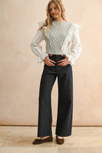 Load image into Gallery viewer, Ruffled Trimmed Sweater Blouse Top
