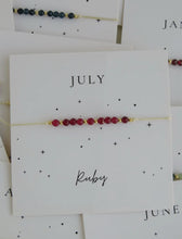 Load image into Gallery viewer, Birthstone Beaded Carded Bracelet

