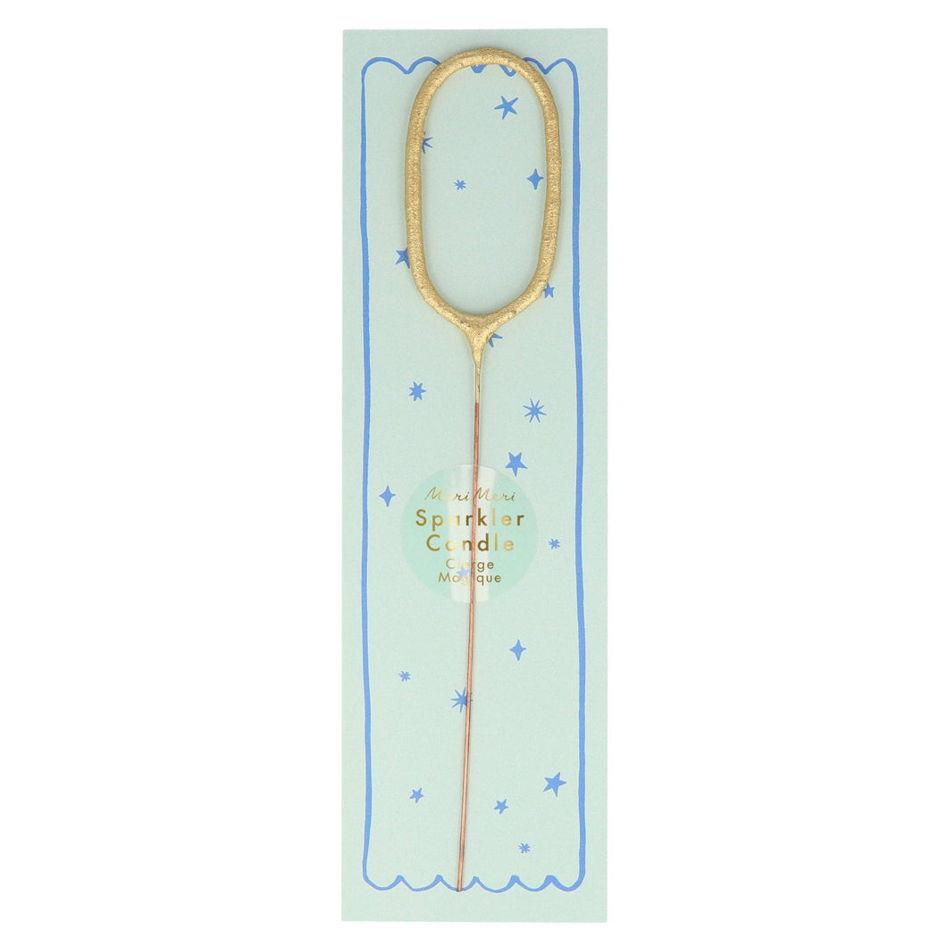 Gold Sparkler Numbers Candles
