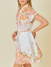 Load image into Gallery viewer, The Lyon Floral Print Waist Tie Mini Dress
