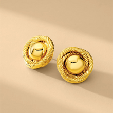 Load image into Gallery viewer, Vintage Twisted Round Stud Statement Earrings
