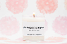 Load image into Gallery viewer, Pink Magnolia &amp; Peony Gold Candle Tin
