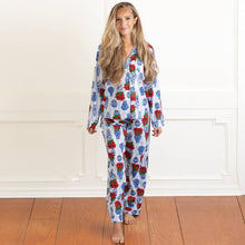 Load image into Gallery viewer, Ginger Jar Poinsettia Flannel PJ Set
