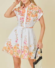 Load image into Gallery viewer, The Lyon Floral Print Waist Tie Mini Dress
