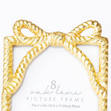 Load image into Gallery viewer, Pretty Little Gold Bow 4x6 Picture Frame
