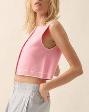 Load image into Gallery viewer, Baby Pink Button-Front Cropped Knit Top
