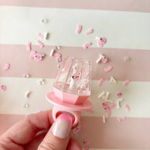 Load image into Gallery viewer, Pink Snowman Ring Pop Lip Gloss
