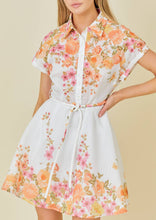 Load image into Gallery viewer, The Lyon Floral Print Waist Tie Mini Dress
