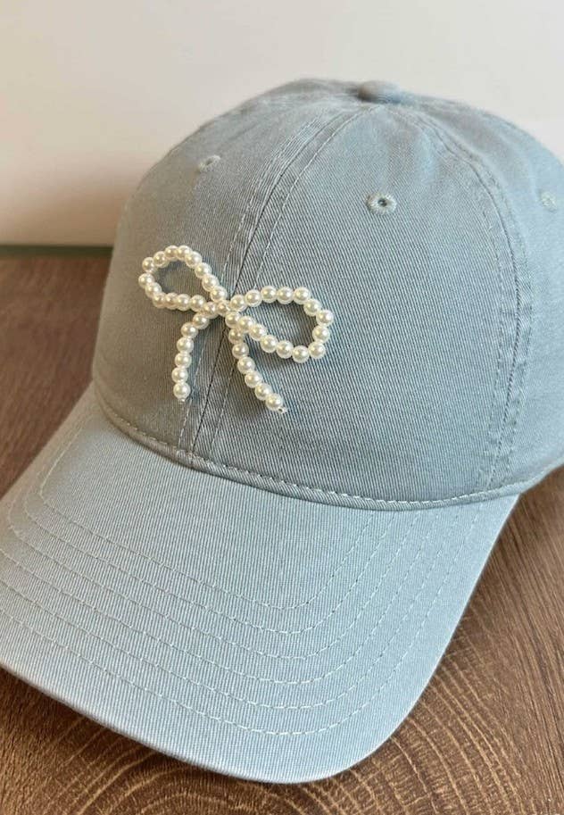 Pretty Little Pearl Bow Baseball Cap