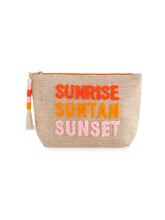 Load image into Gallery viewer, &quot;Sunrise, Suntan, Sunset&quot; Zip Pouch
