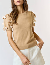 Load image into Gallery viewer, Pretty Little Bows Puff Sleeve Sweater Top
