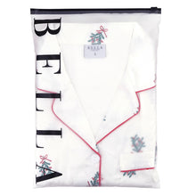 Load image into Gallery viewer, Satin Ruffle Velvet Tie PJ Set *PREORDER*
