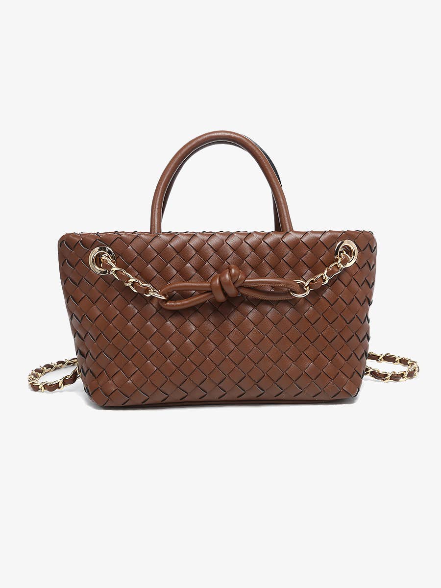 Fallon Woven Satchel Bag