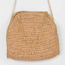 Load image into Gallery viewer, The Cote d&#39;Azur Straw Chain Tote Bag
