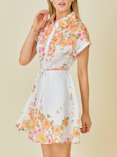 Load image into Gallery viewer, The Lyon Floral Print Waist Tie Mini Dress
